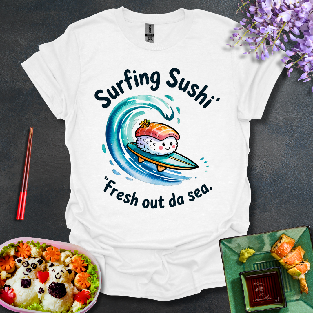 Surfing Sushi Softstyle T-Shirt