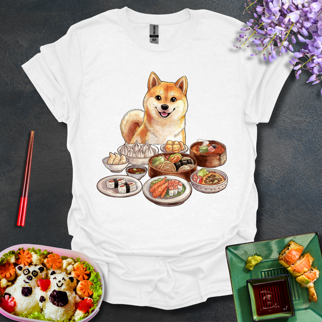 Shiba at the table Softstyle T-Shirt