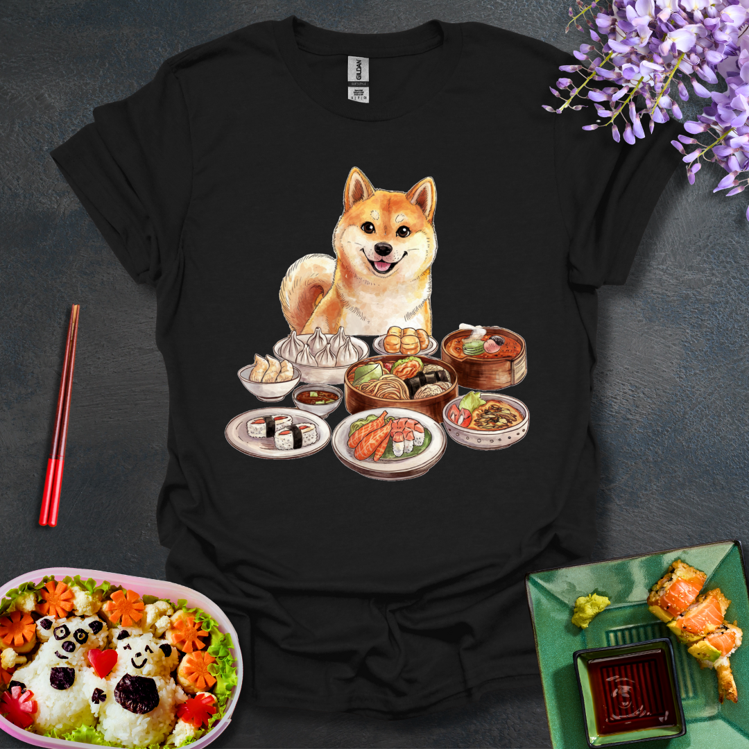 Shiba at the table Softstyle T-Shirt
