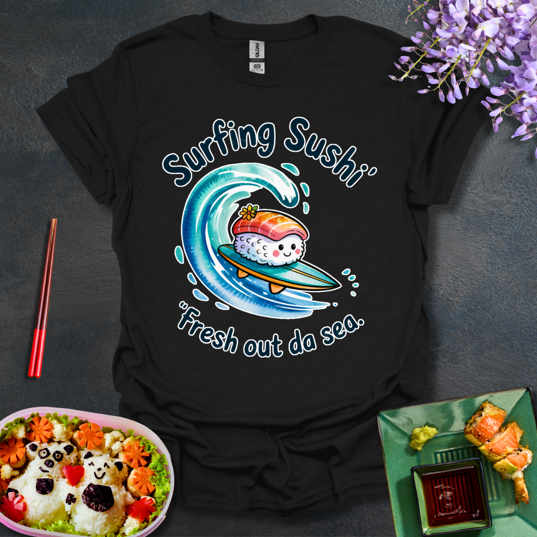 Surfing Sushi Softstyle T-Shirt