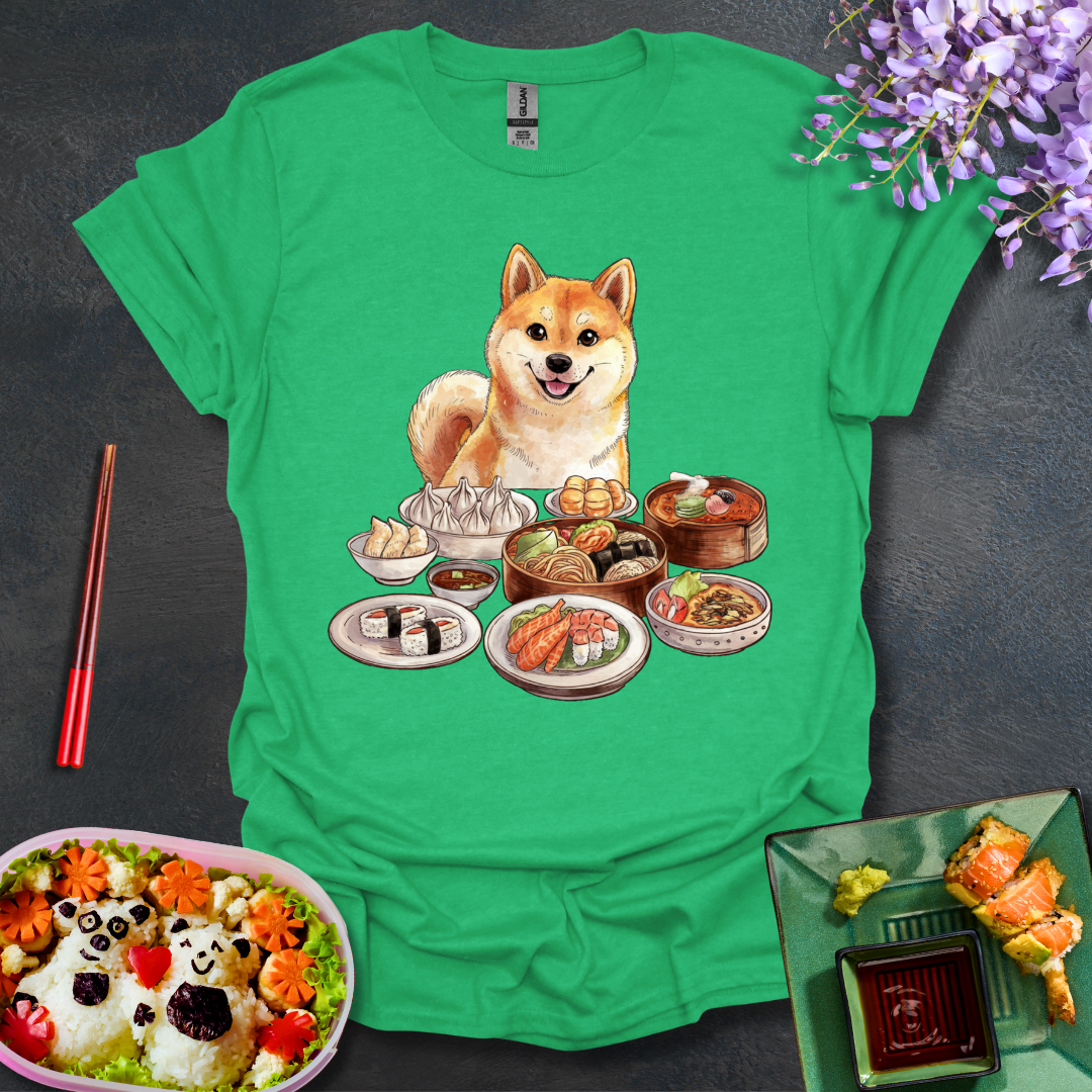 Shiba at the table Softstyle T-Shirt