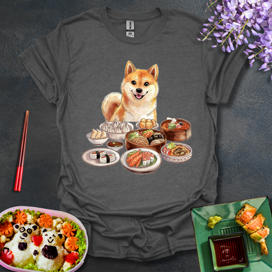 Shiba at the table Softstyle T-Shirt