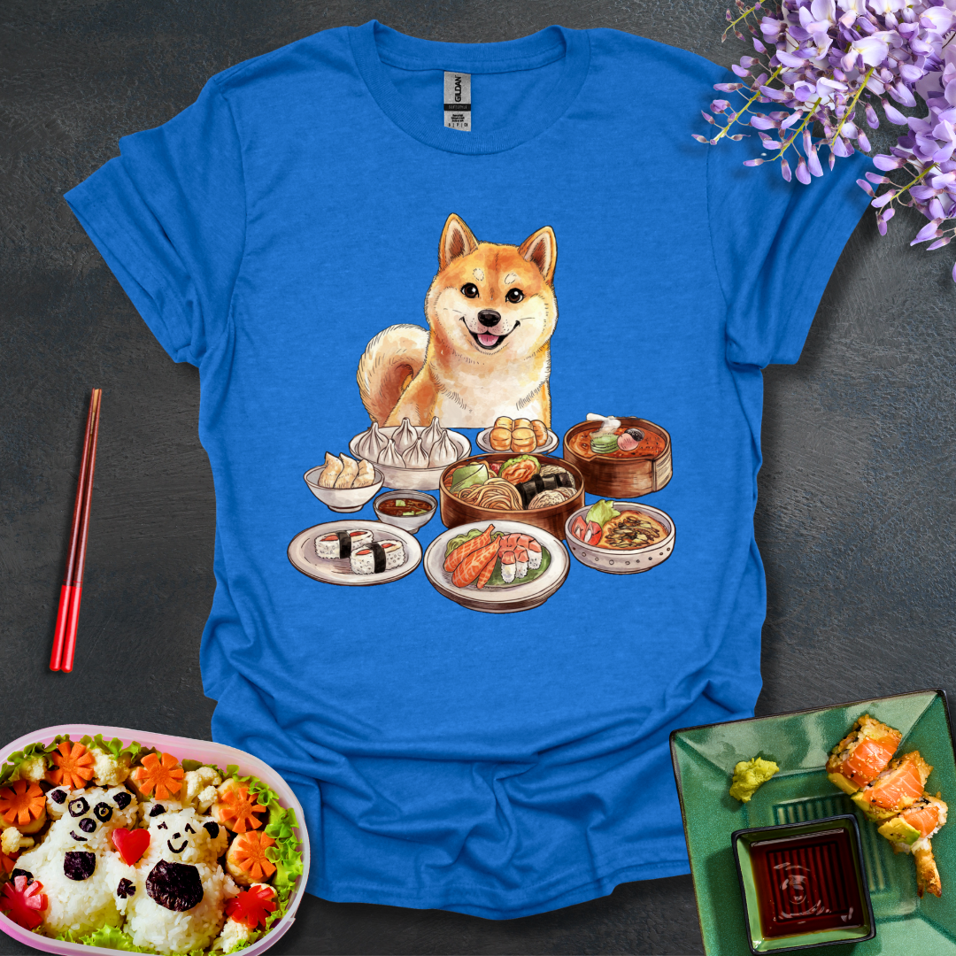 Shiba at the table Softstyle T-Shirt