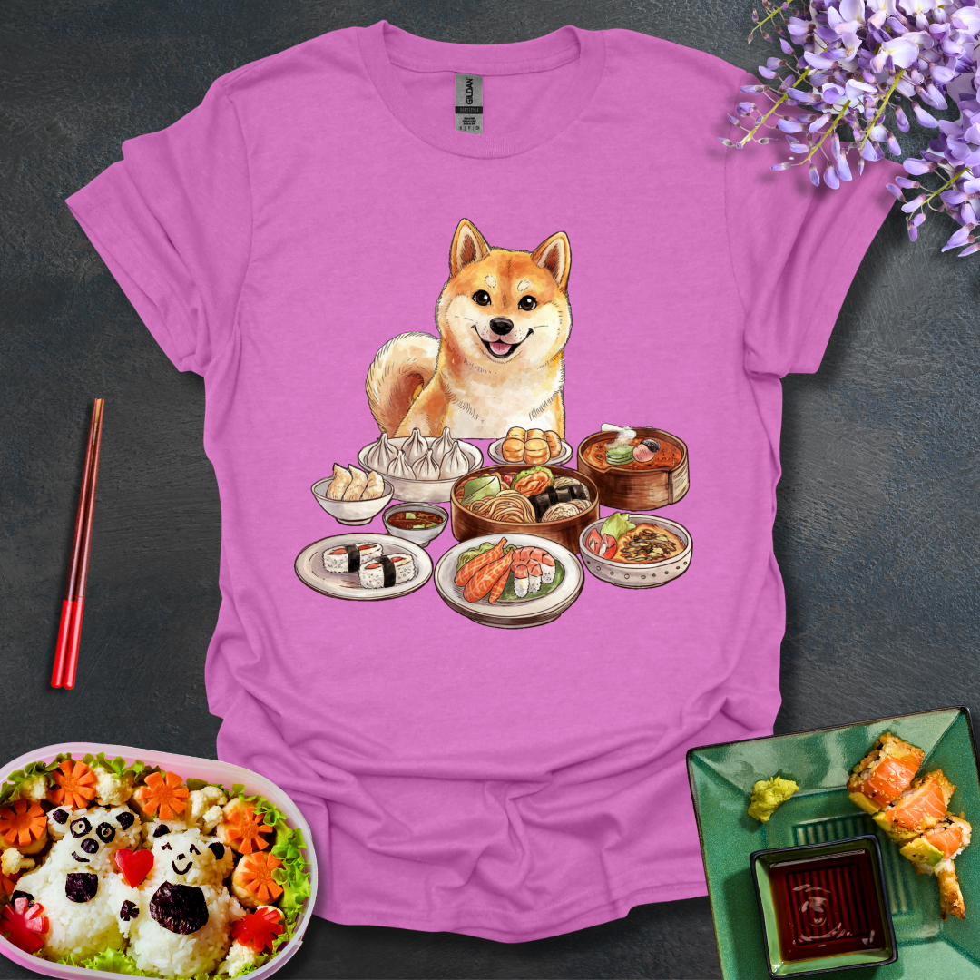 Shiba at the table Softstyle T-Shirt
