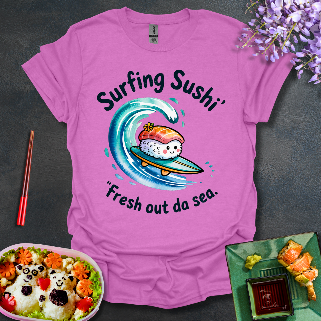 Surfing Sushi Softstyle T-Shirt