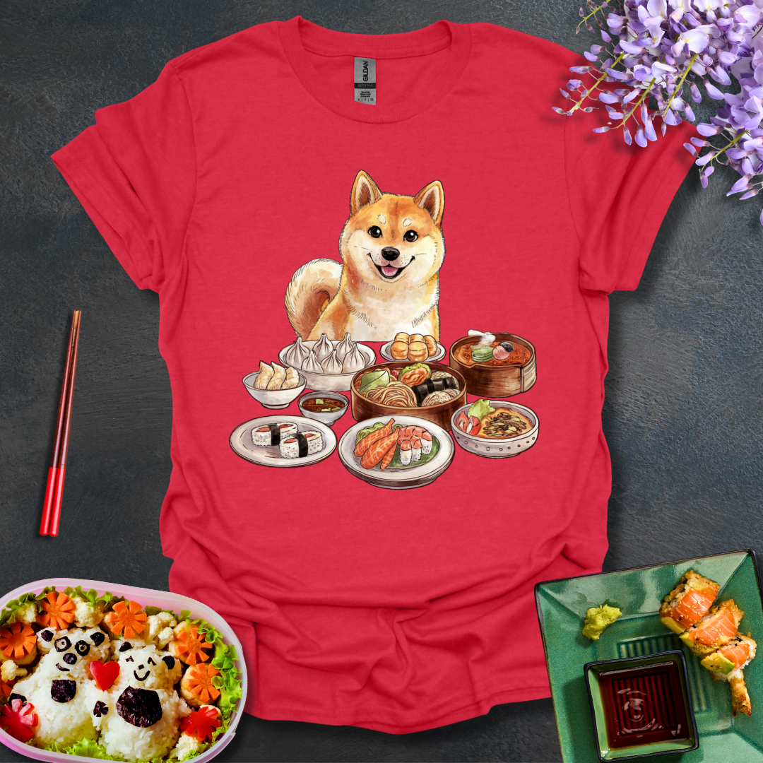 Shiba at the table Softstyle T-Shirt