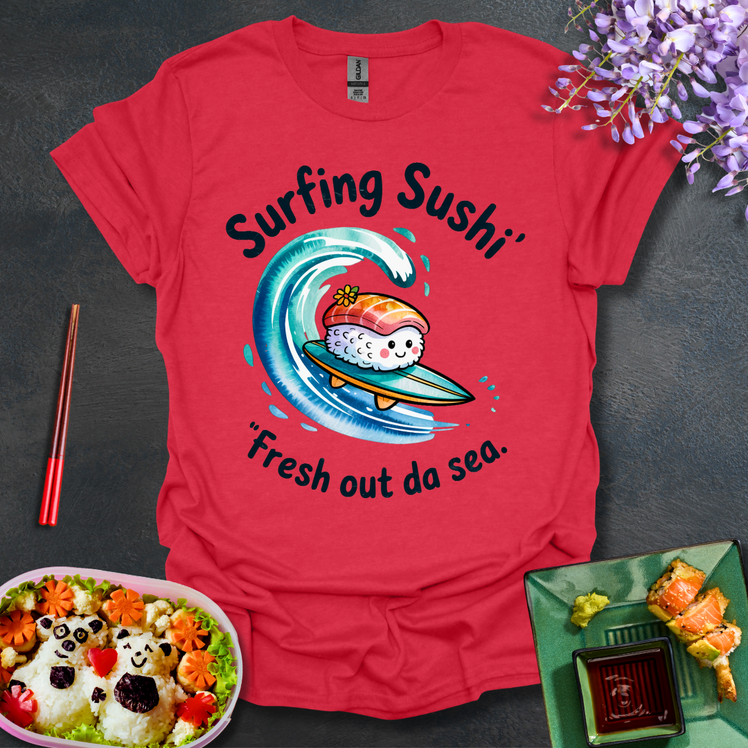 Surfing Sushi Softstyle T-Shirt